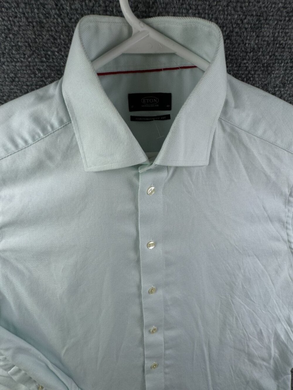 Eton Button Up Shirt Long Sleeve Cotton Blue 17 43 Contemporary Ganghester